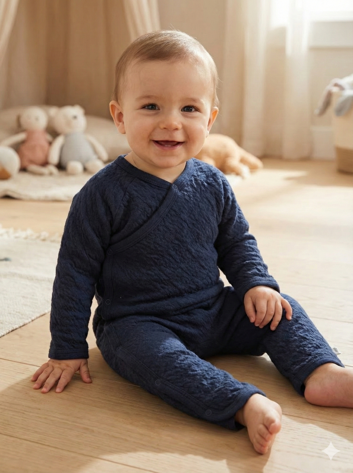 Baby's FS jumpsuit or sleepsuit for newborn babies