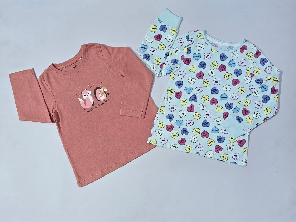 Girl's t-shirt (2 pcs combo)