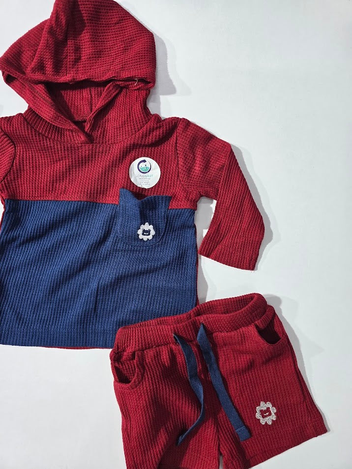 Baby's hoody shorts set