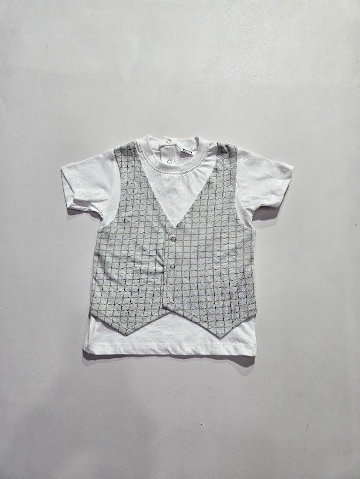 Baby's t-shirt with attached coat