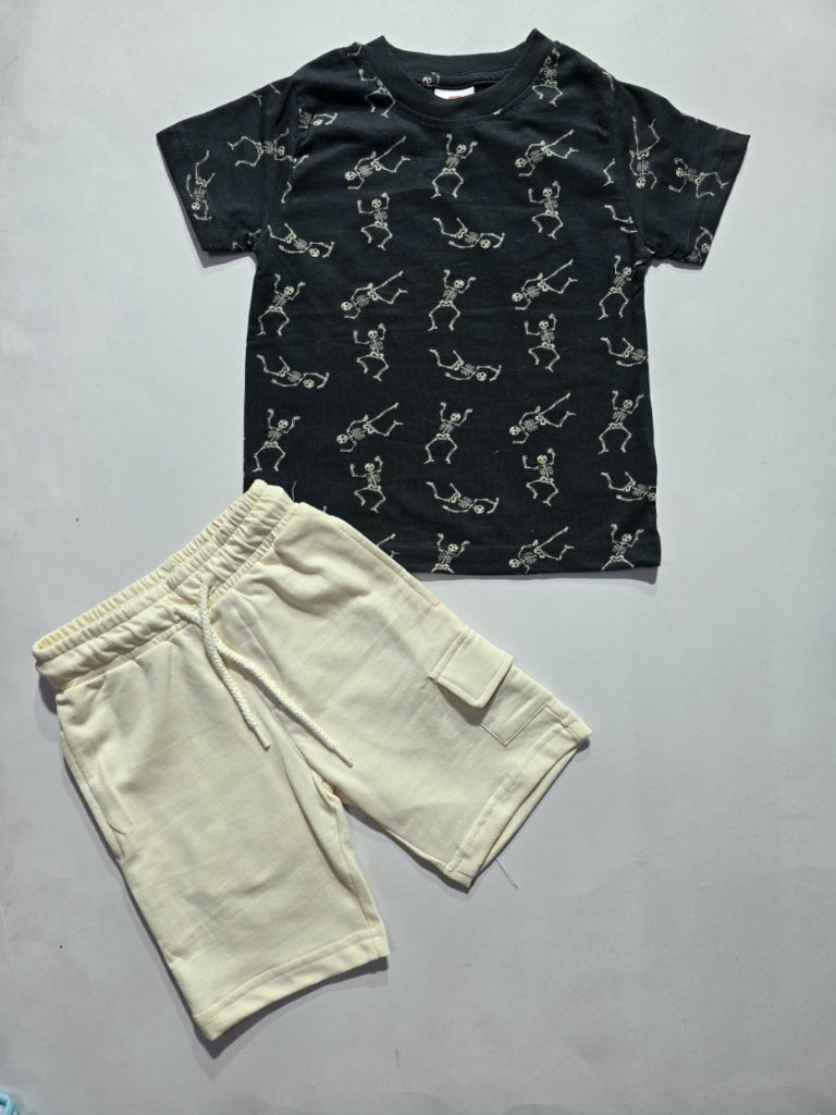 Boy's short set - skeleton