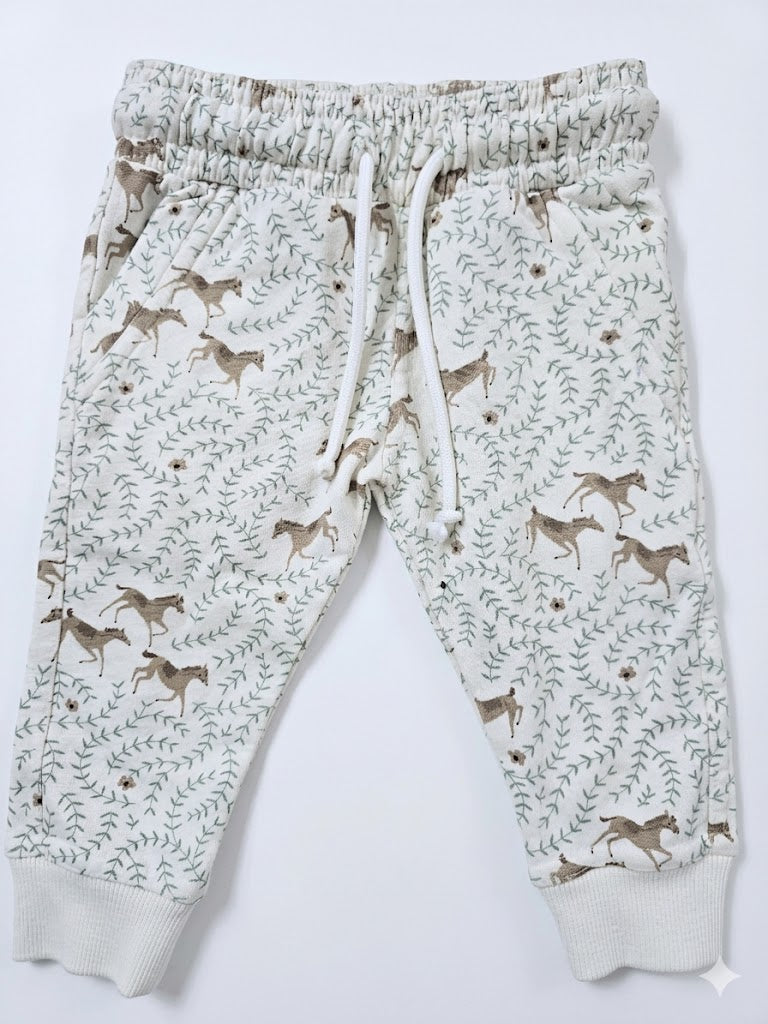 girl's loop knit pant - horse