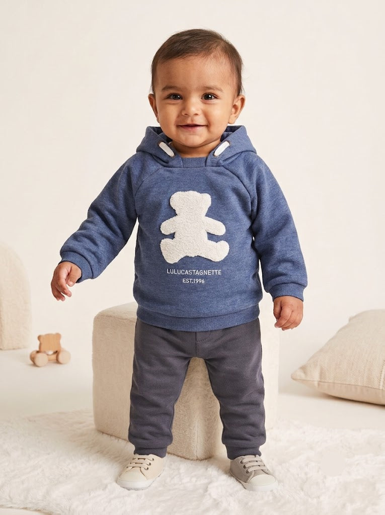 Baby Hoodie - White Teddy