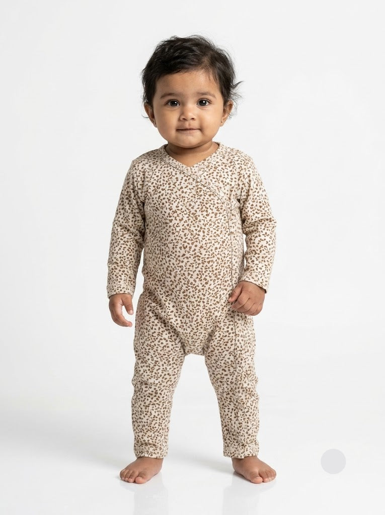 Baby's FS jumpsuit - brown plant