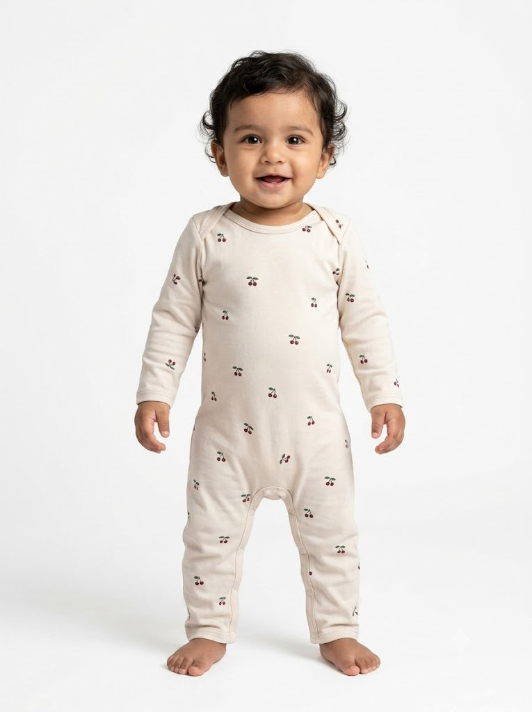 Baby's FS jumpsuit - peach cherry