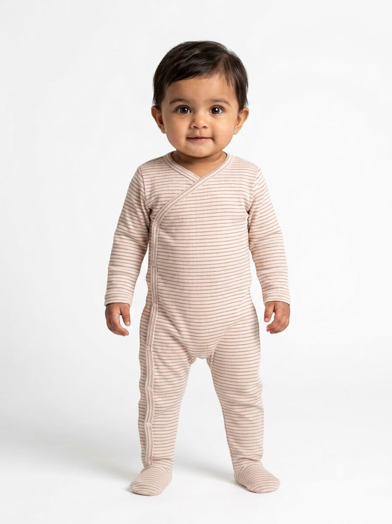 Baby's FS jumpsuit with shoe - peach line