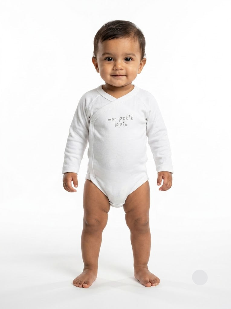 Baby's FS rompers - white button