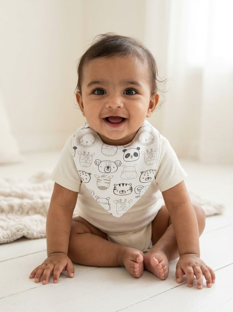 Baby's bibs - Animal faces
