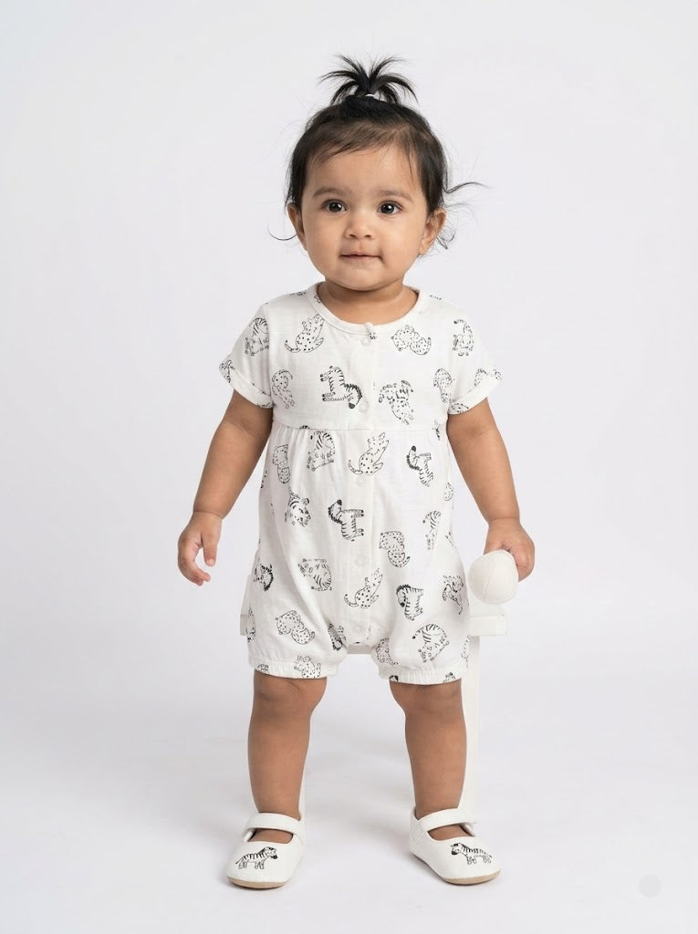 Baby's half jumpsuit - animals