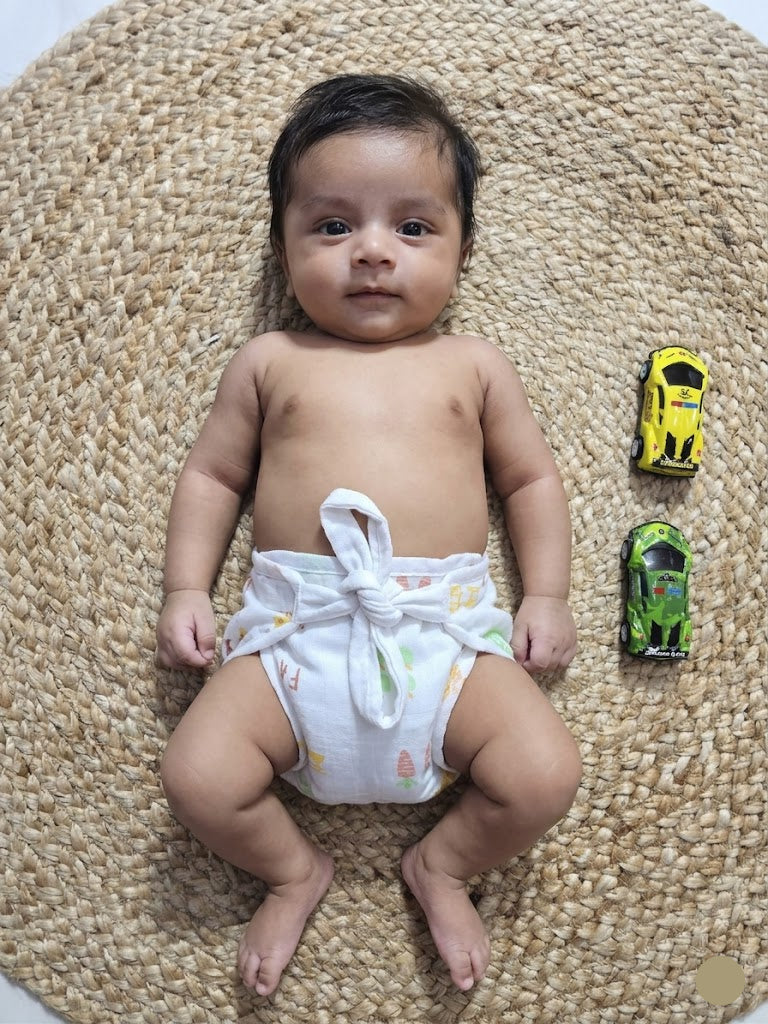 Baby's muslin nappy - Farm
