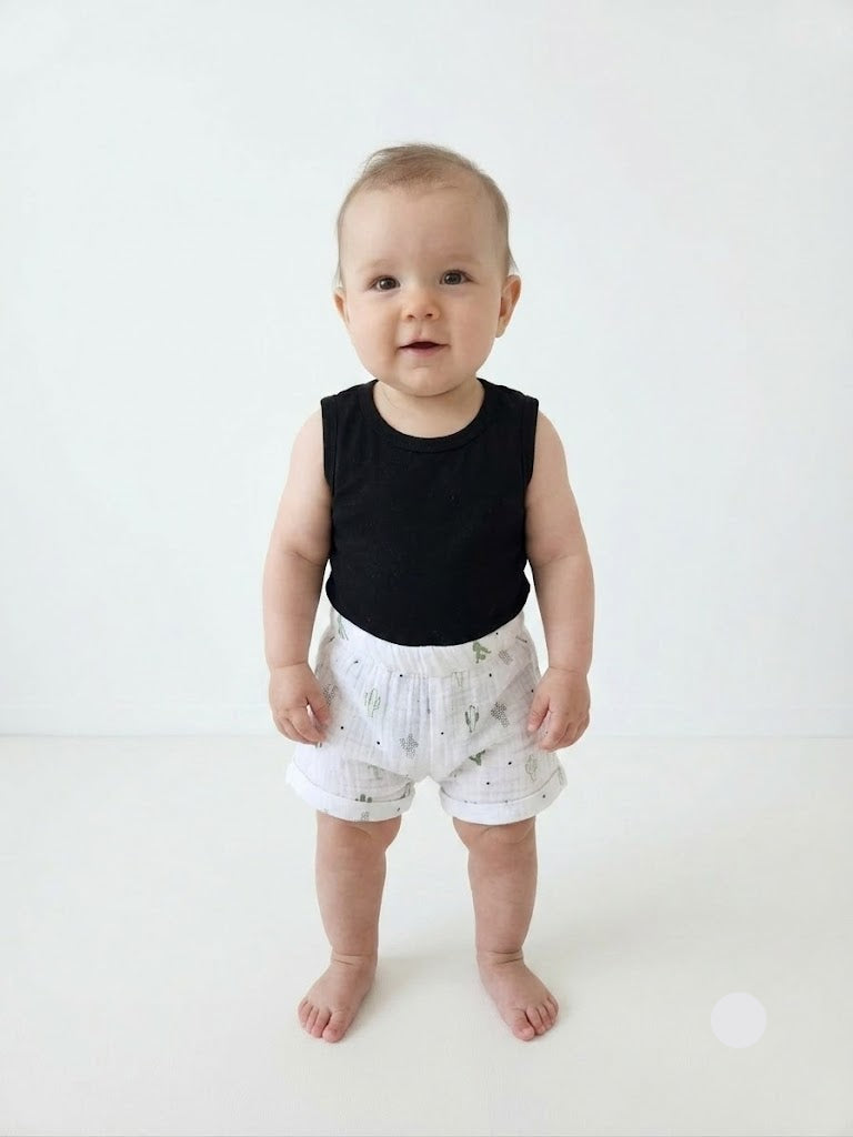 Baby's muslin shorts - w.cactuss
