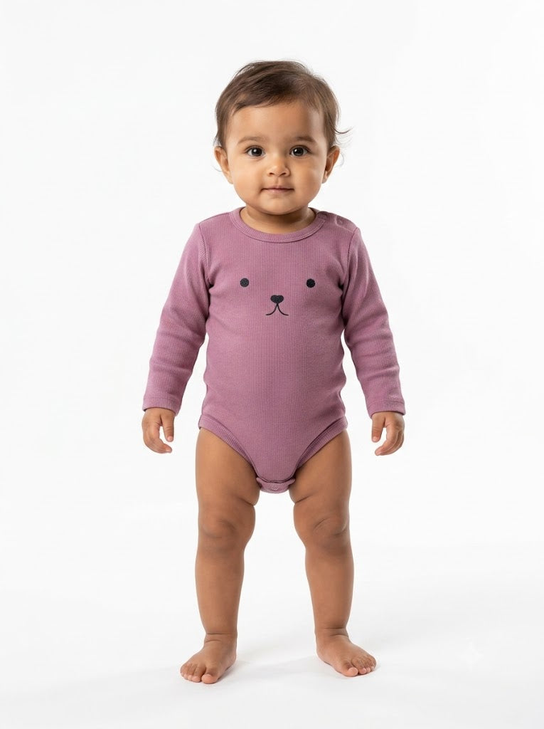 Baby's rompers - cat peach