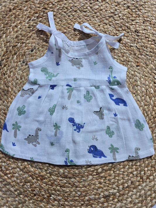Baby's muslin frock knot - Dino