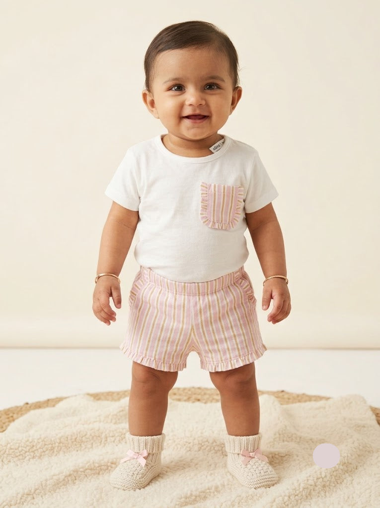 Girl Baby's short set - pink