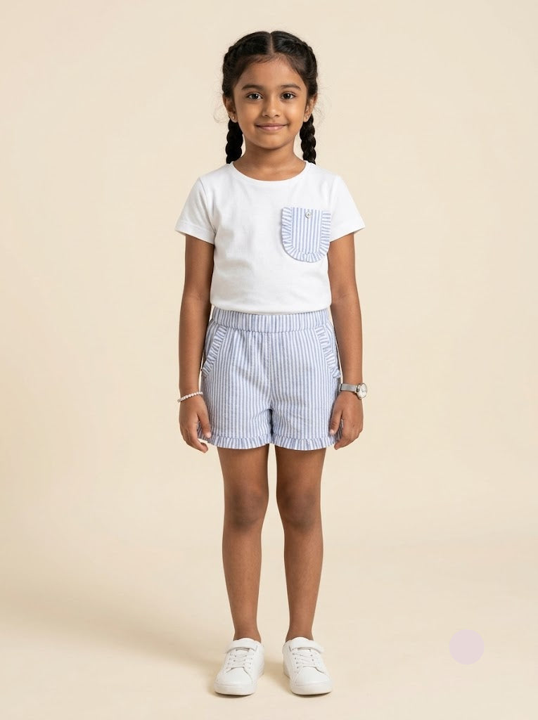 Girl's short set - blue