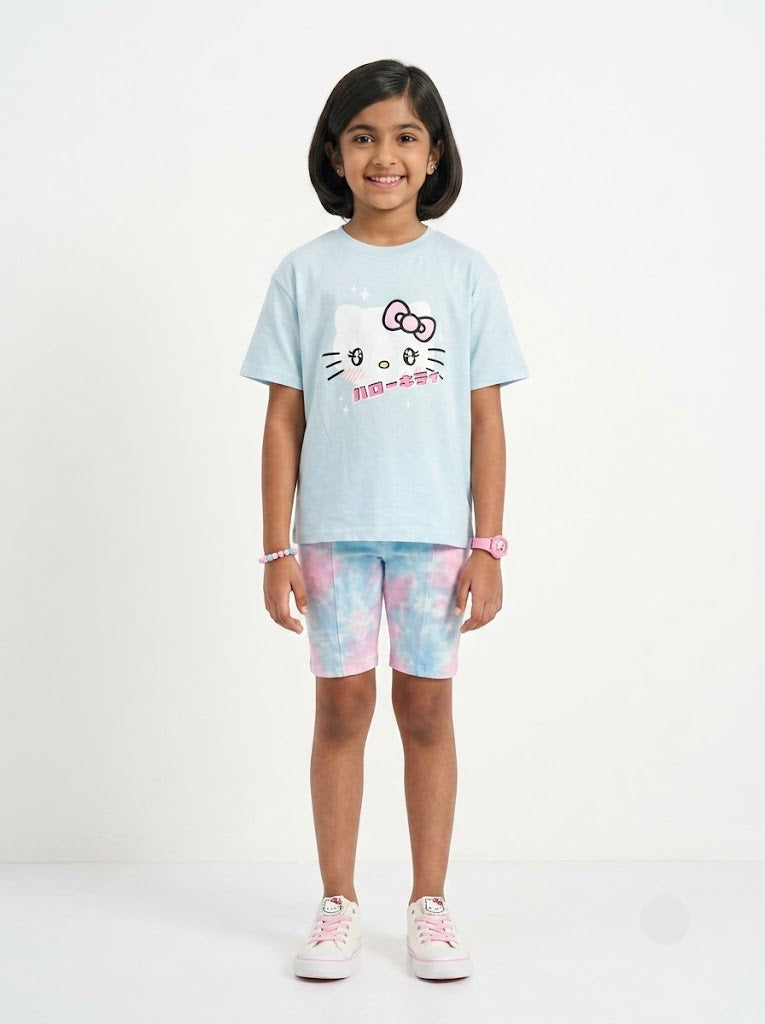 Girl's short set - kitty dye
