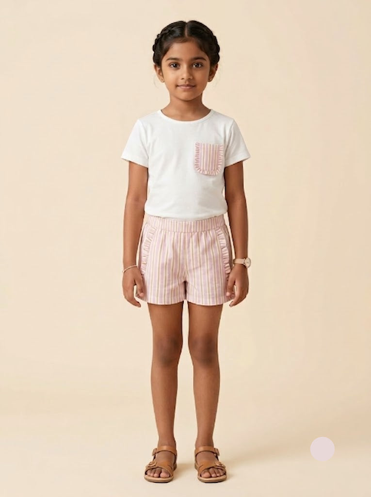 Girl's short set - pink