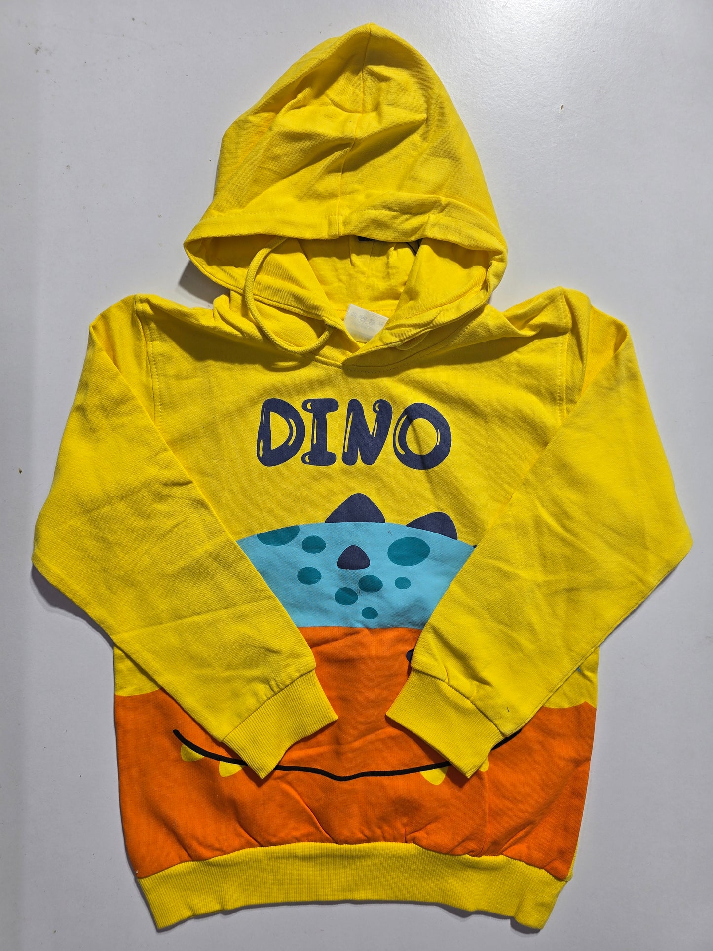 Girl's loop knit hoodie - dino
