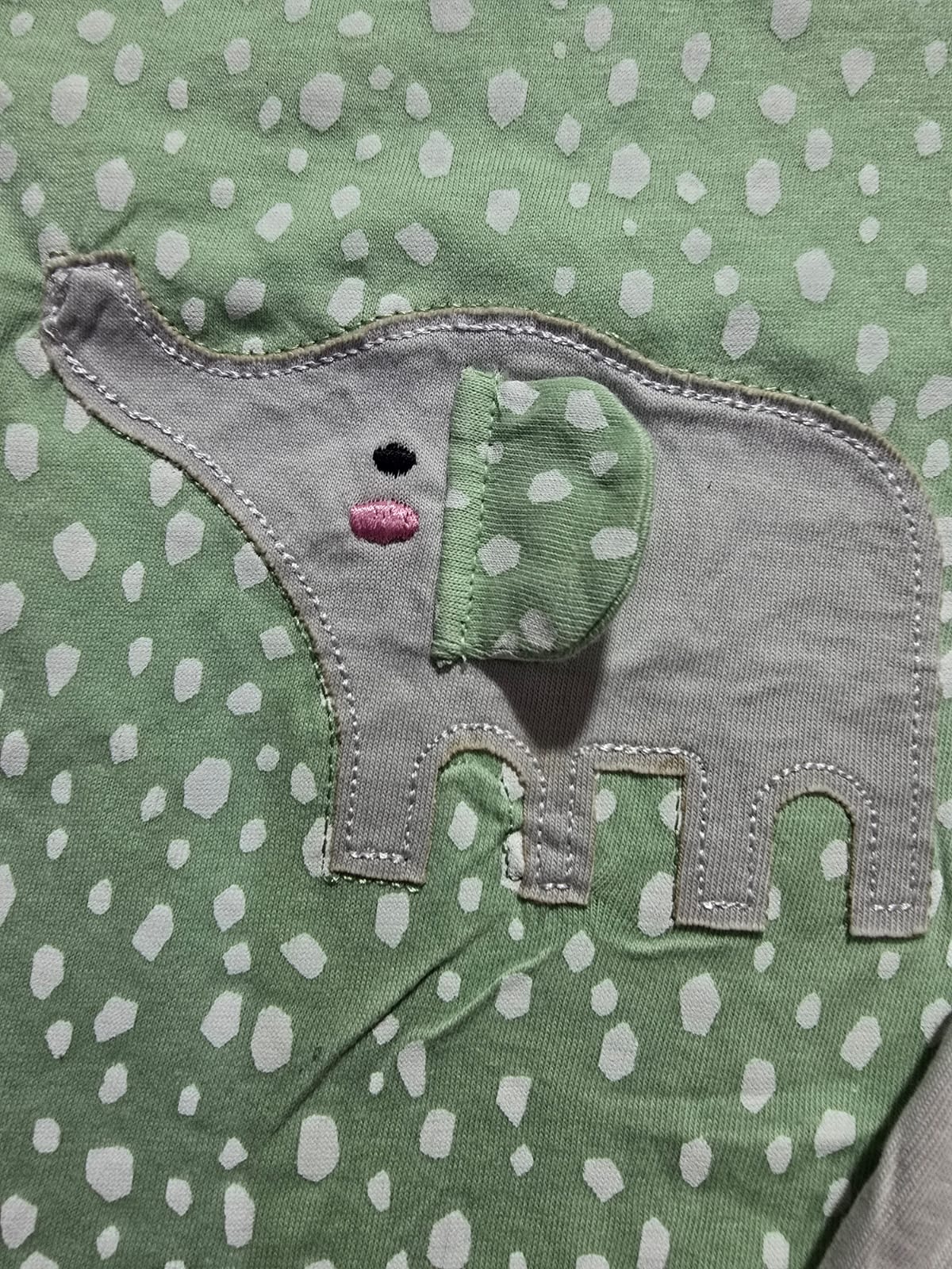 Baby's shorts set - Green elephant