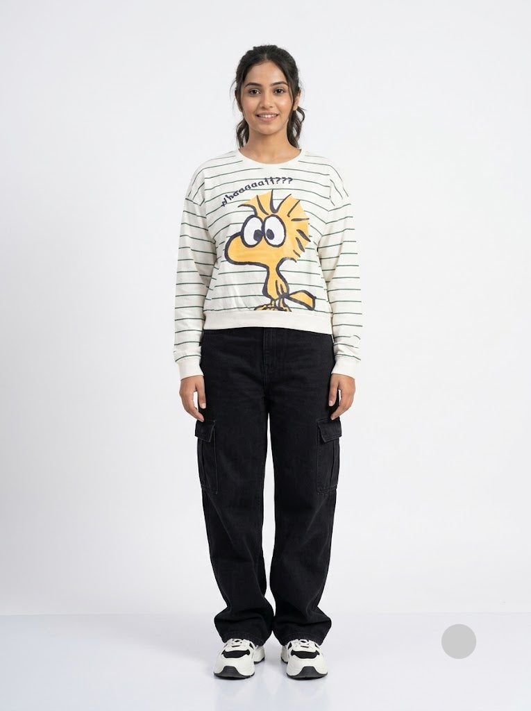 Women's loop knit t-shirt - what