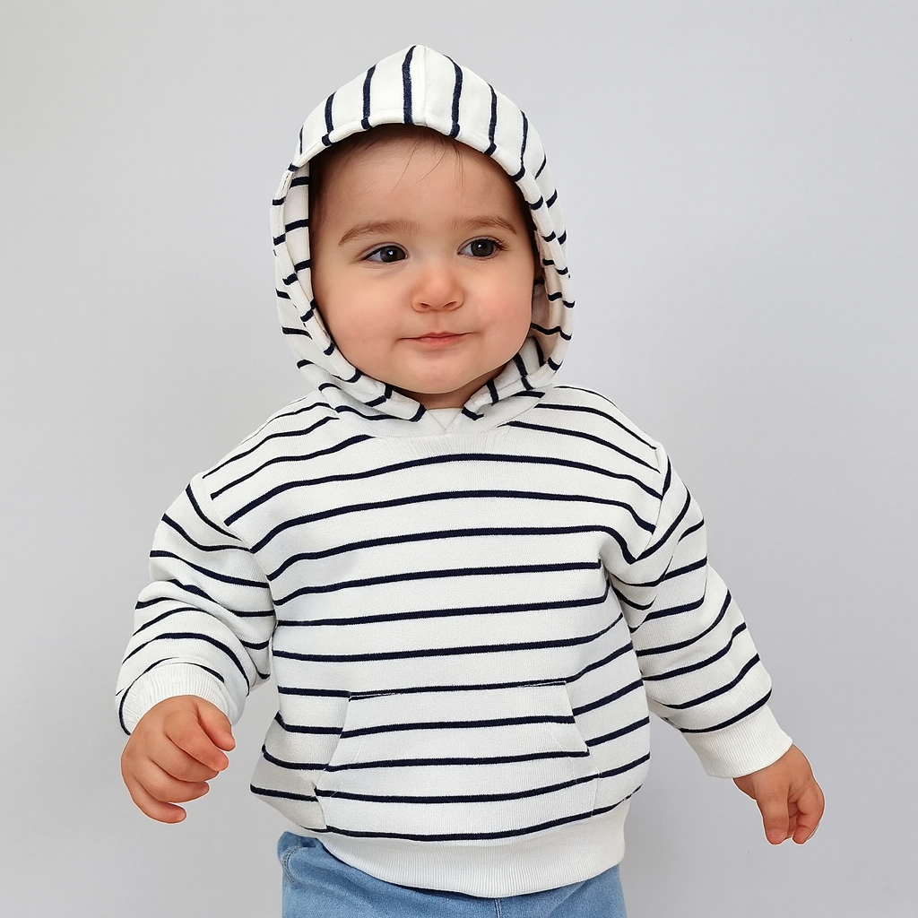 Baby's loop knit hoodie