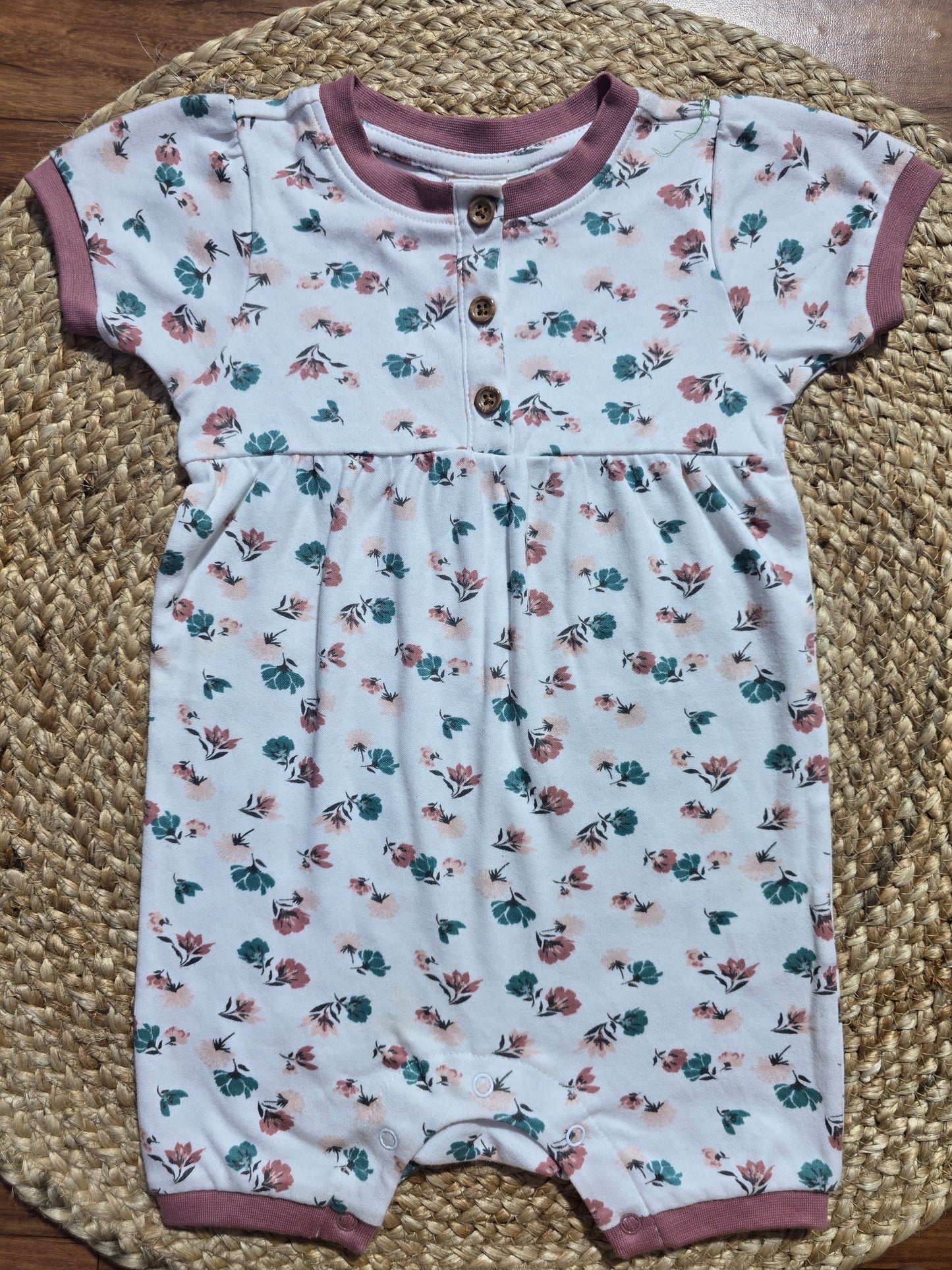 baby's half jumpsuit - blossoms