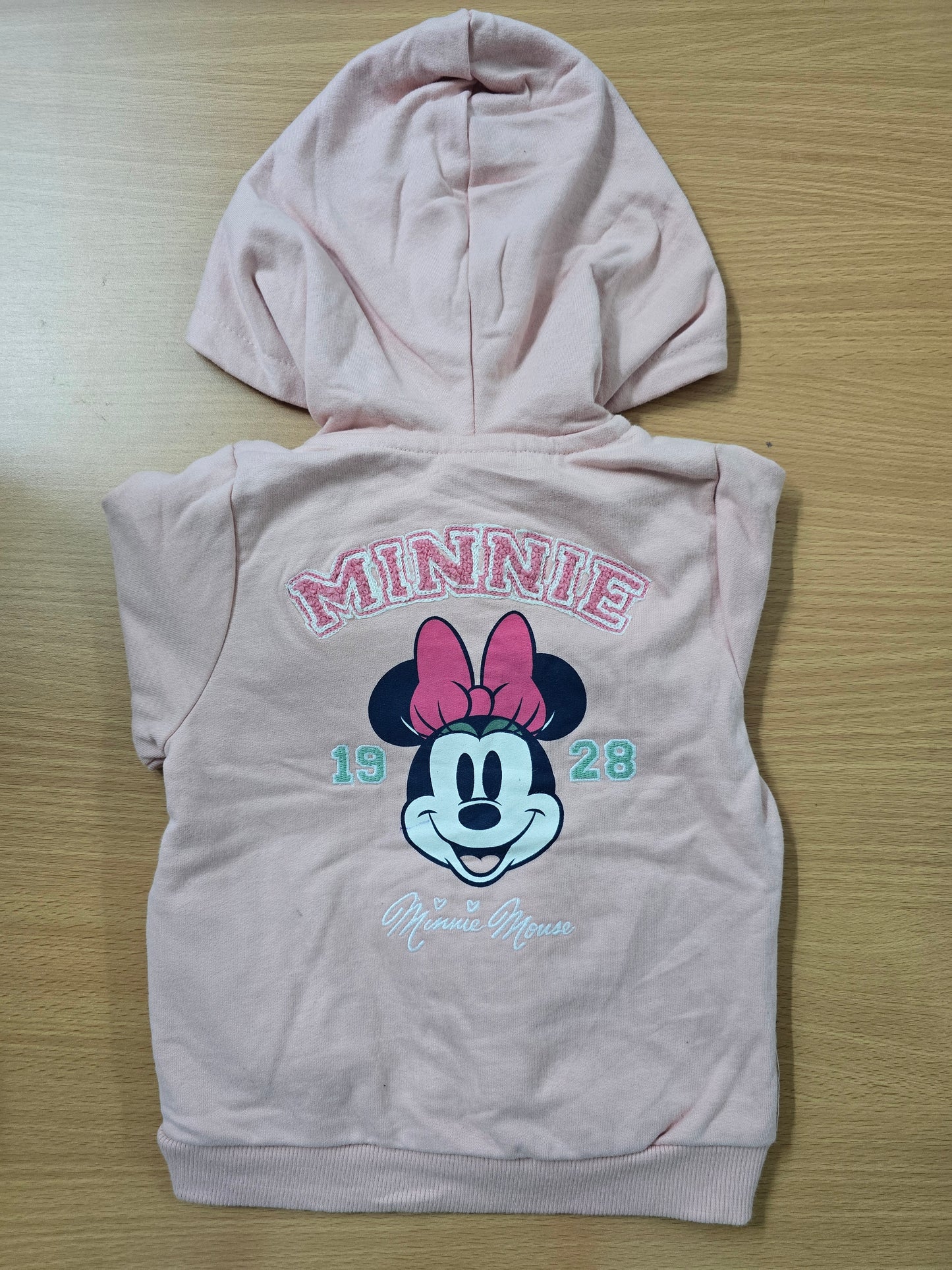 Baby's loop knit hoodie - pink micky