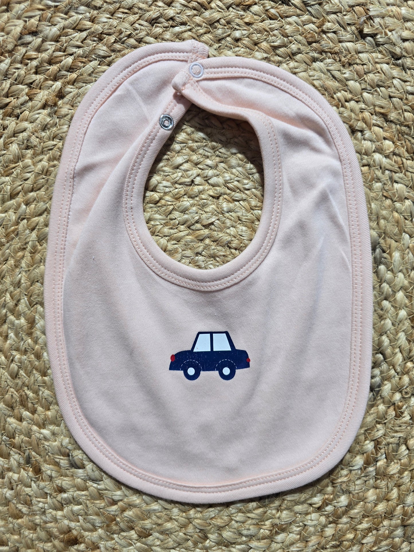 Baby's bibs - Plain with car