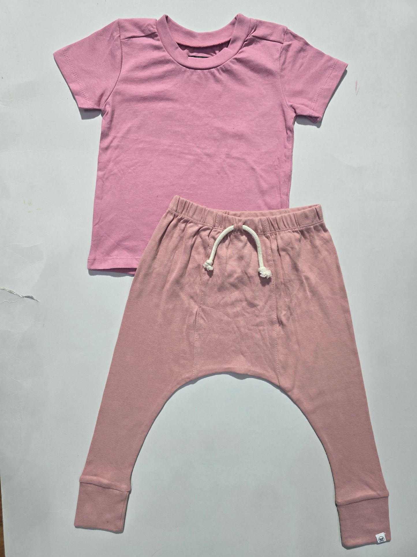 Baby's diaper pant set - pink