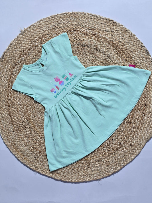 Baby's frock - mint green