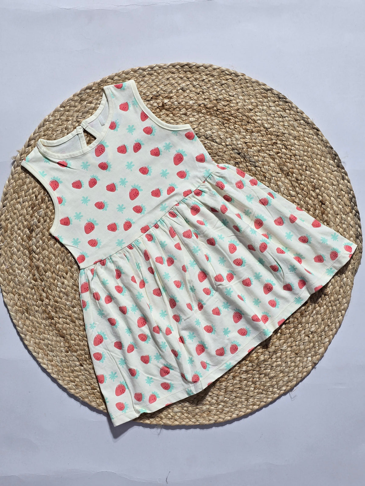 Baby's frock - strawberry