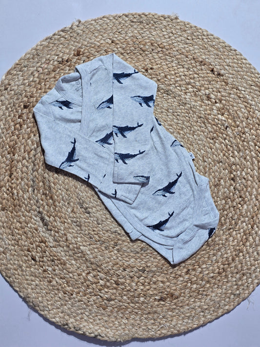 Baby's FS rompers - grey whale