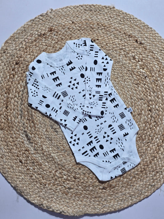 Baby's FS rompers - b/w shapes