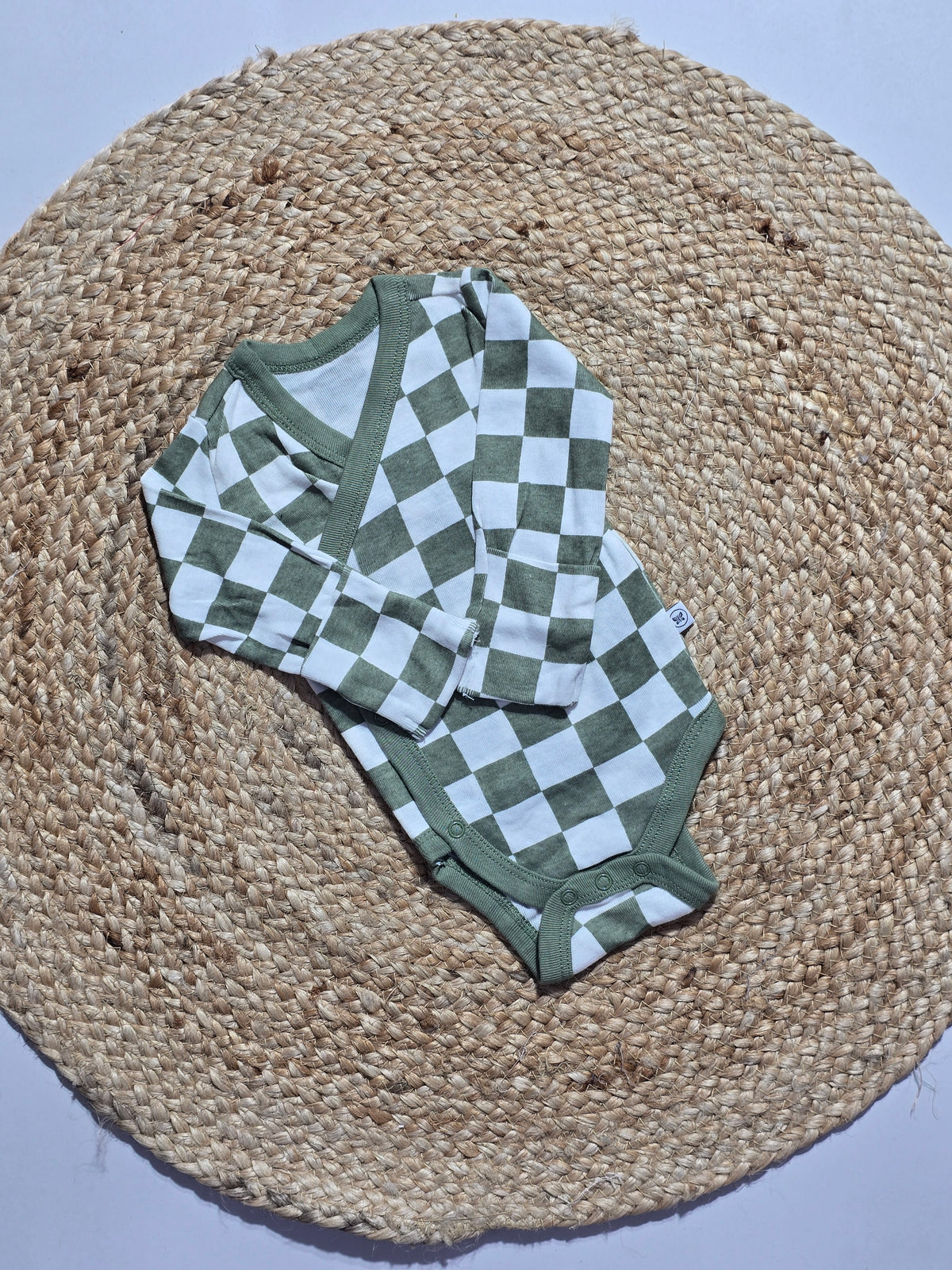 Baby's FS rompers - green checks