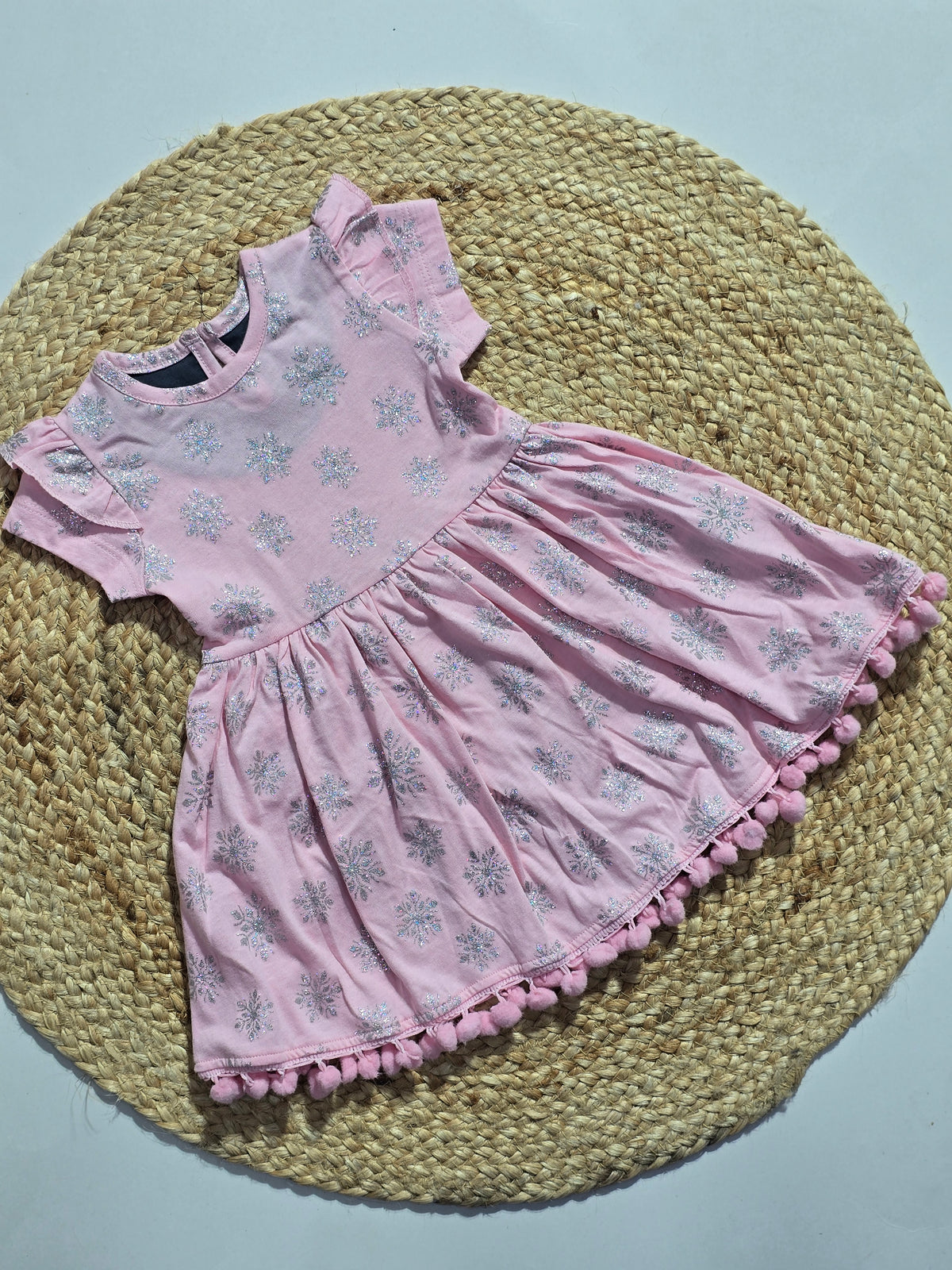 Baby's frock - silver crystal