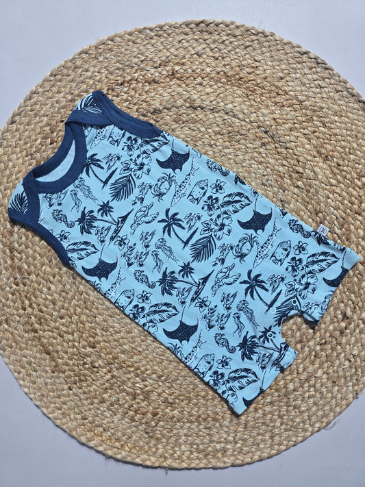 Baby's half jumpsuit - sea theme