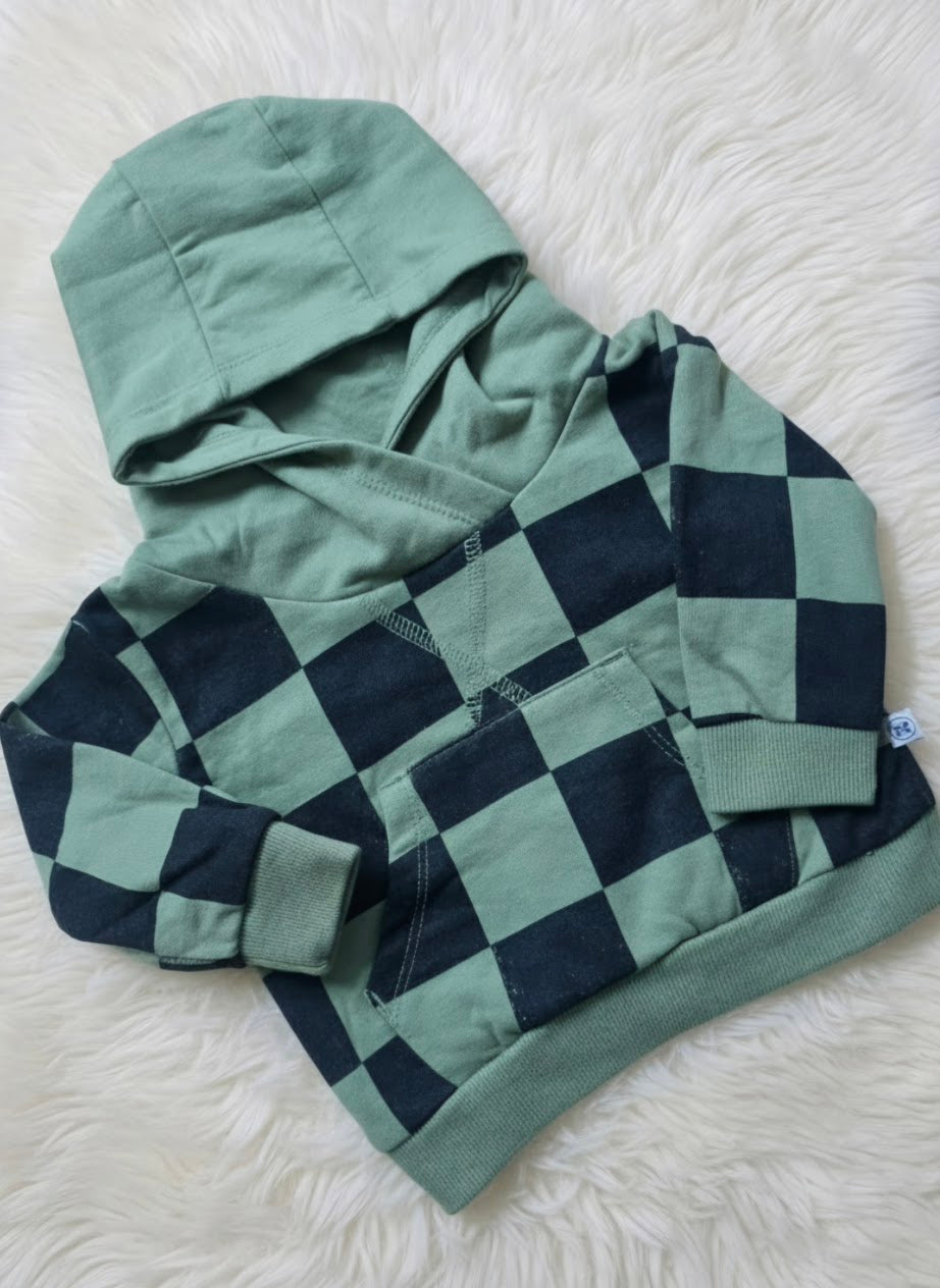 boy's Green Patch Hoodie