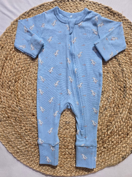 Soft Cotton Baby Sleepsuits & Jumpsuits with Bird Print for Newborn Babies