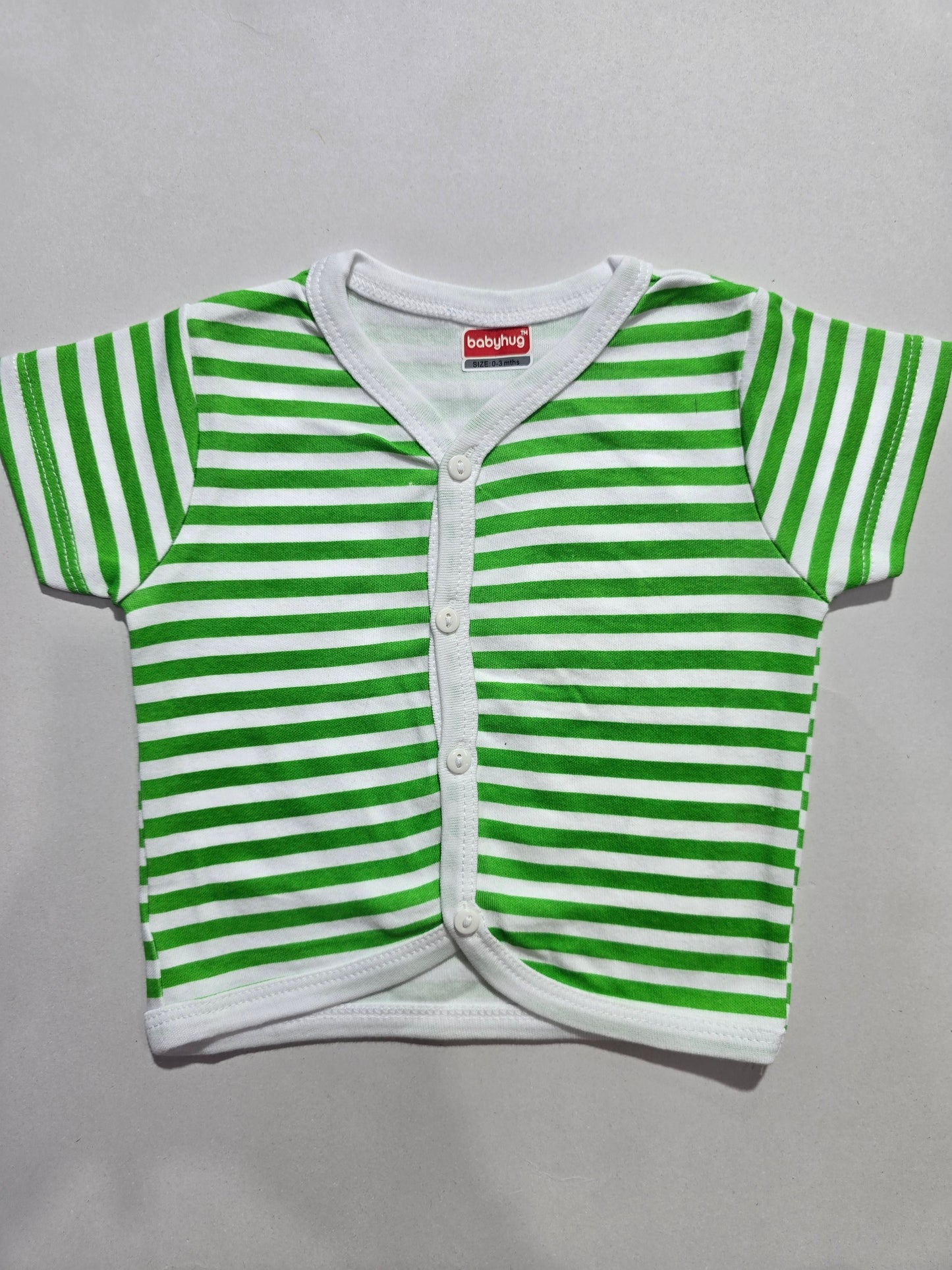 Baby's jabla top - stripes green