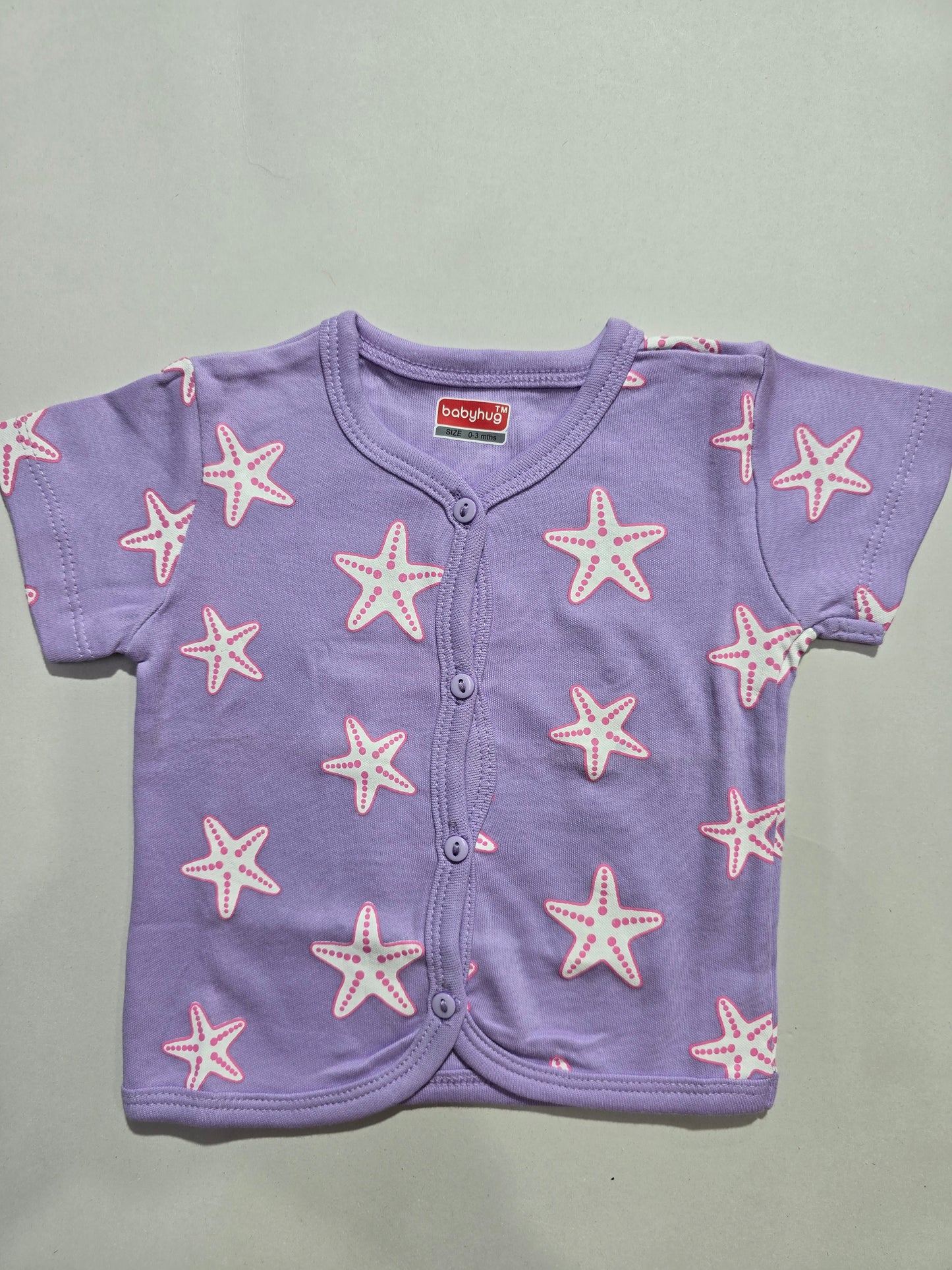 Baby's jabla top - lav starfish