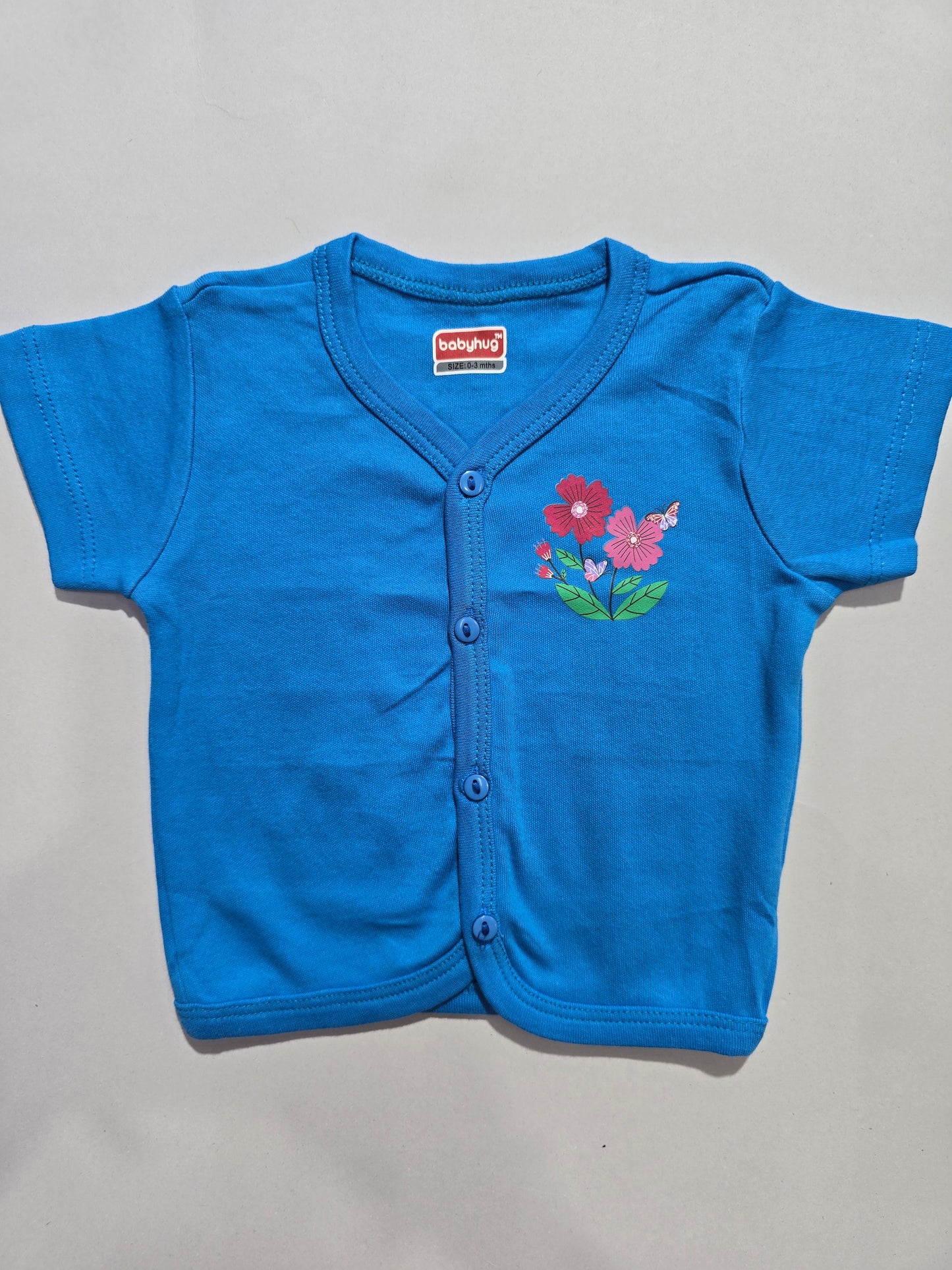 Baby's jabla top - blue blossom