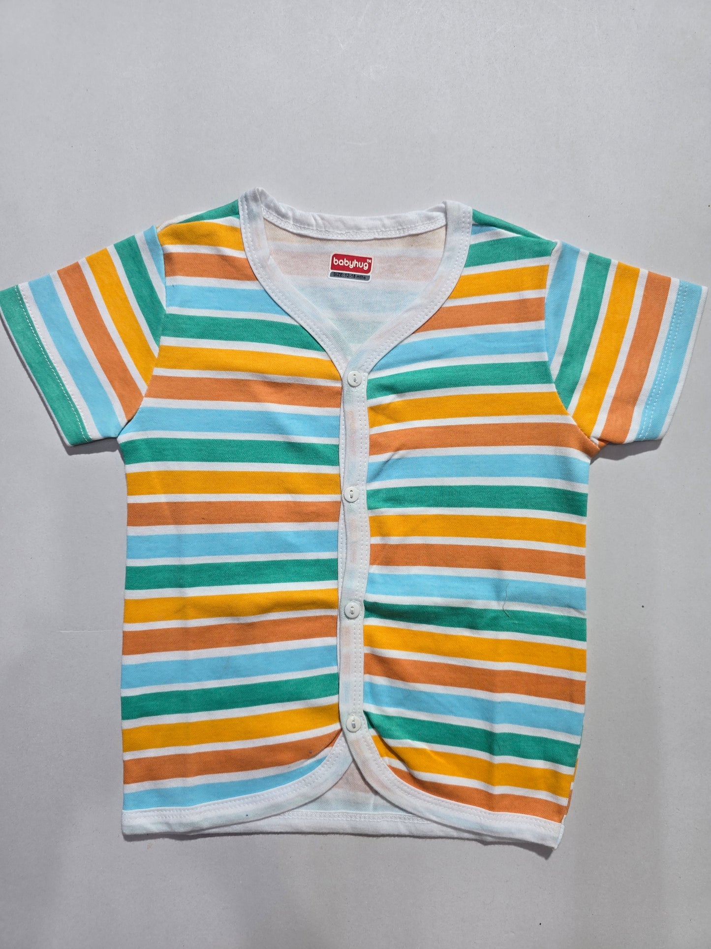 Baby's jabla top - rainbow stripes