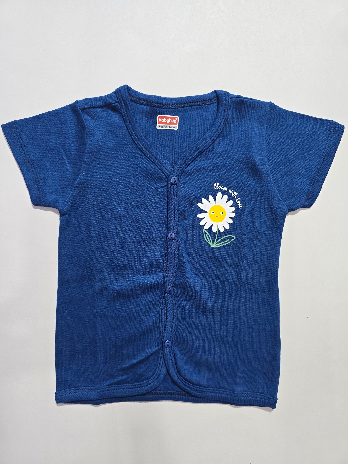 Baby's jabla top - navy bloom