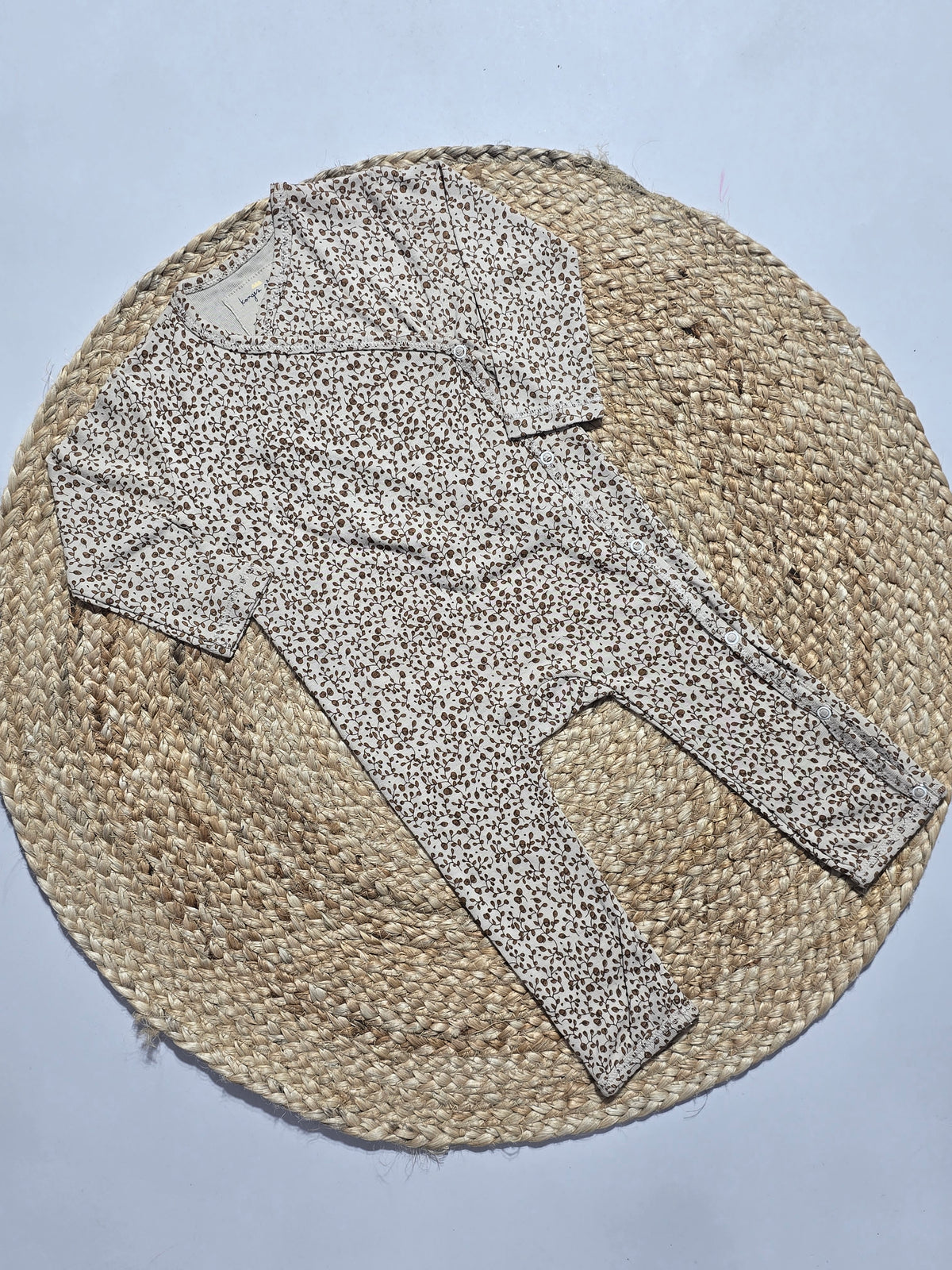 Baby's FS jumpsuit - brown plant