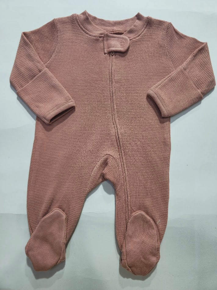 Baby's FS umpsuit/sleepsuit with shoe - peach
