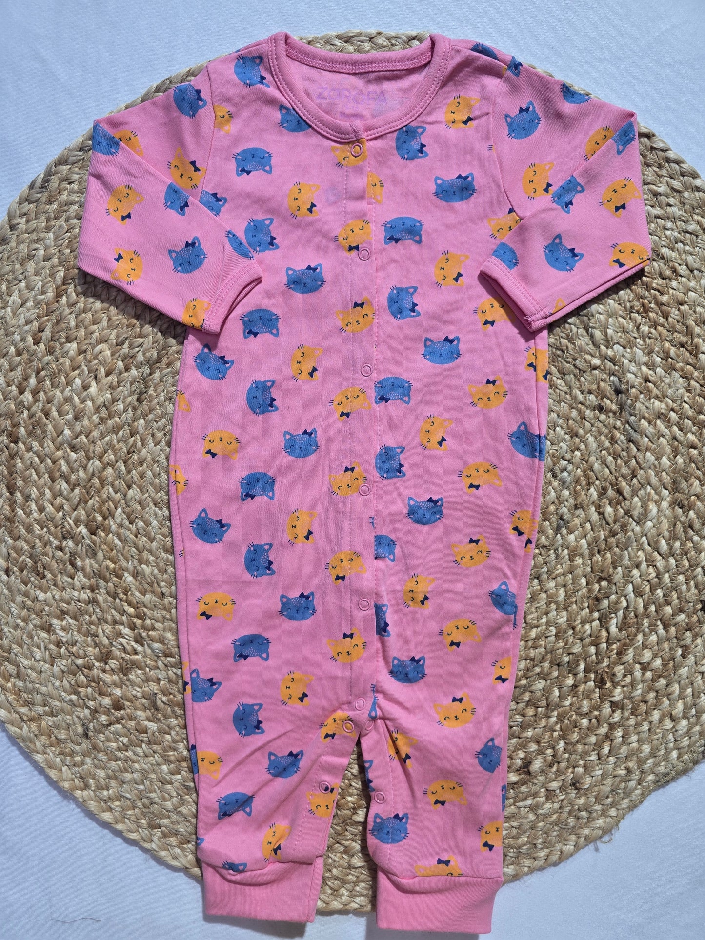baby's jumpsuit/sleepsuit - cats