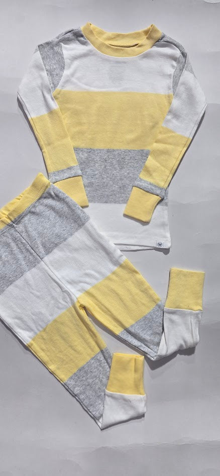 Baby's pant set - stripe yellow