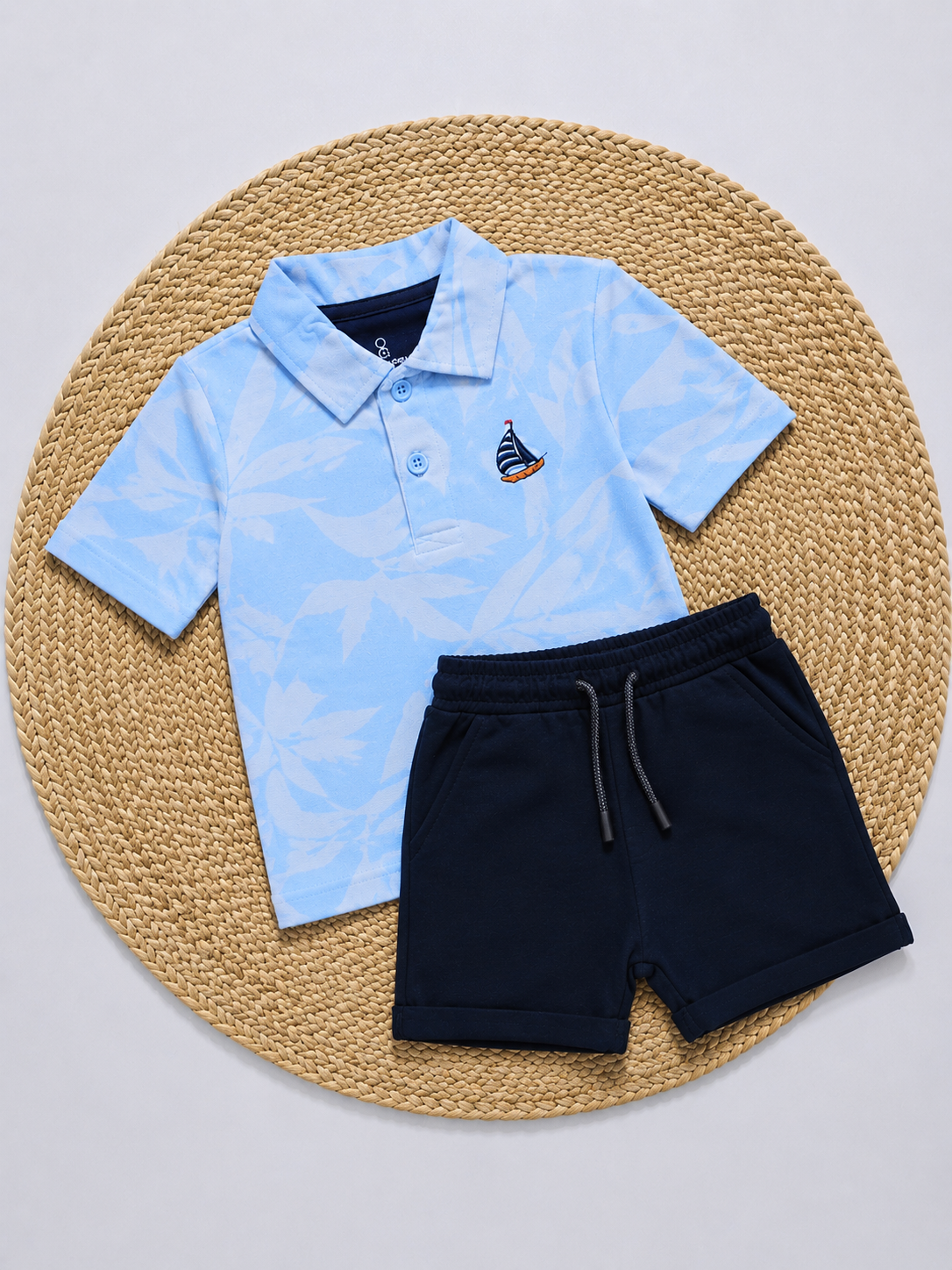 Baby's shorts set - blue wave