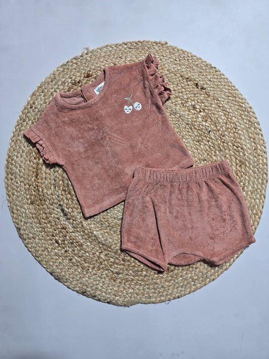 Baby's short set - brown