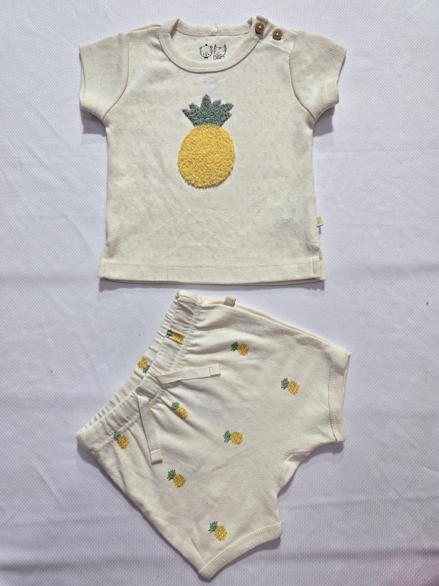 Baby's shorts set - pineapple